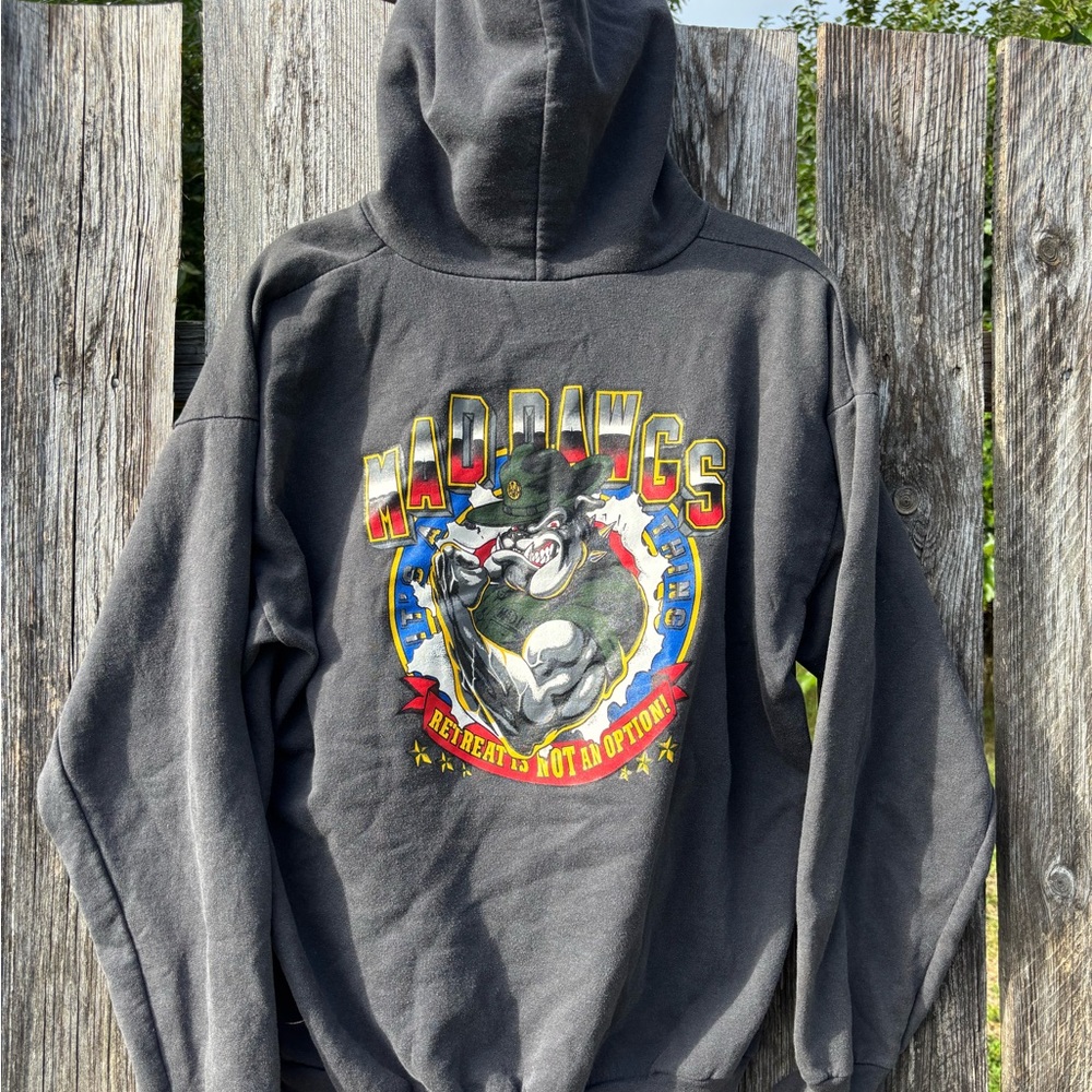 Hanes Mad Dawgs Graphic Hoodie - Dark Gray